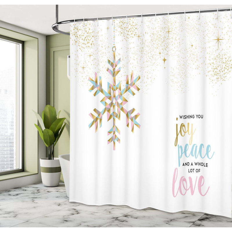 Ensemble de rideau de douche joy et crochets, H 70 po x l 69 po