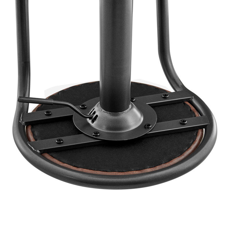 Jethero Swivel Adjustable Height Bar Stools, Dark Brown