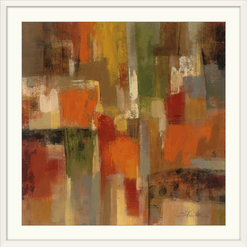 «Foliage» par Aniessa, reproduction d'art, Cadre blanc, H 28 x l 28 po x P 1 po
