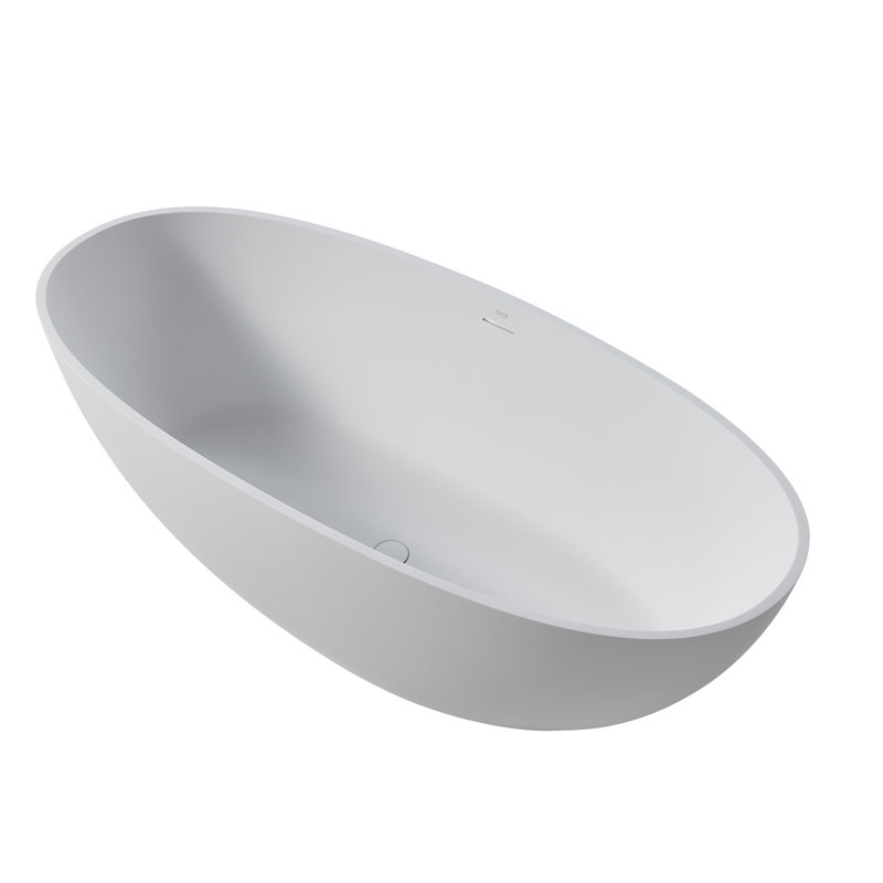 59'' x 29'' Freestanding Soaking Solid Surface Bathtub