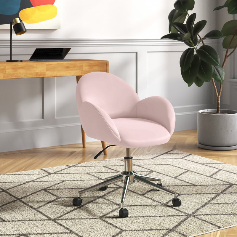 Velvet Office Chair, Pink