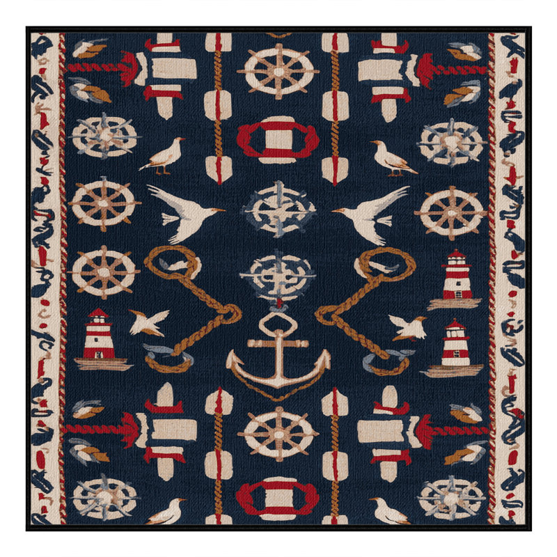  Tapis lavable Coastal, Carré 5 pi