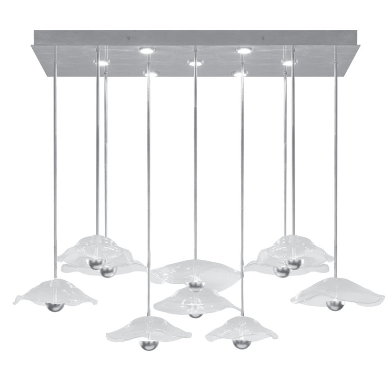 Luminaire suspendu l 61,75 po Embark, Clair, Feuille d'argent standard