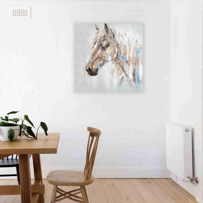 «Kaywan Energetic Horse» sur toile, H 30 po x l 30 po x P 1,5 po