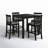Ance 4-Person Solid Wood Counter-Height Dining Set-94544837