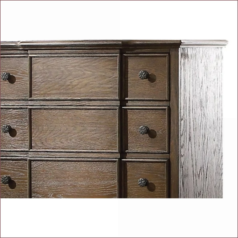 Commodes et amp; Armoires-penderie: Commode 5 tiroirs Baudouin Chêne | Bois synthétique