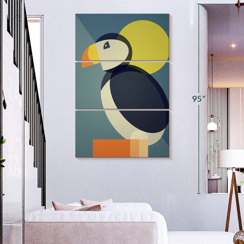 Macareux à motif géométrique Ashelle, H 65 po x l 42 po
