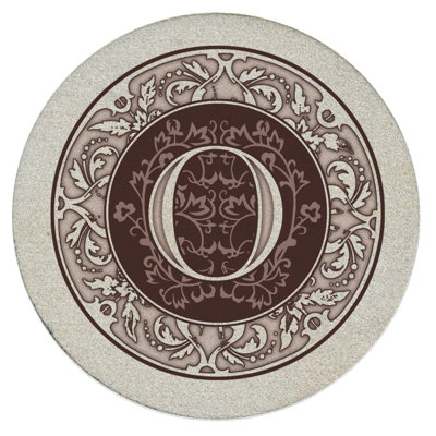 Monogram Letter 4-Pack Natural Sandstone Coasters