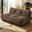 Canapés doubles compressibles, velours côtelé marron 135 cm, canapé compact moderne pour la maison-1067313467