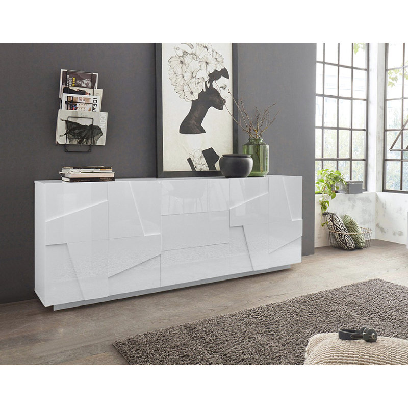 Longford 220cm Sideboard, White