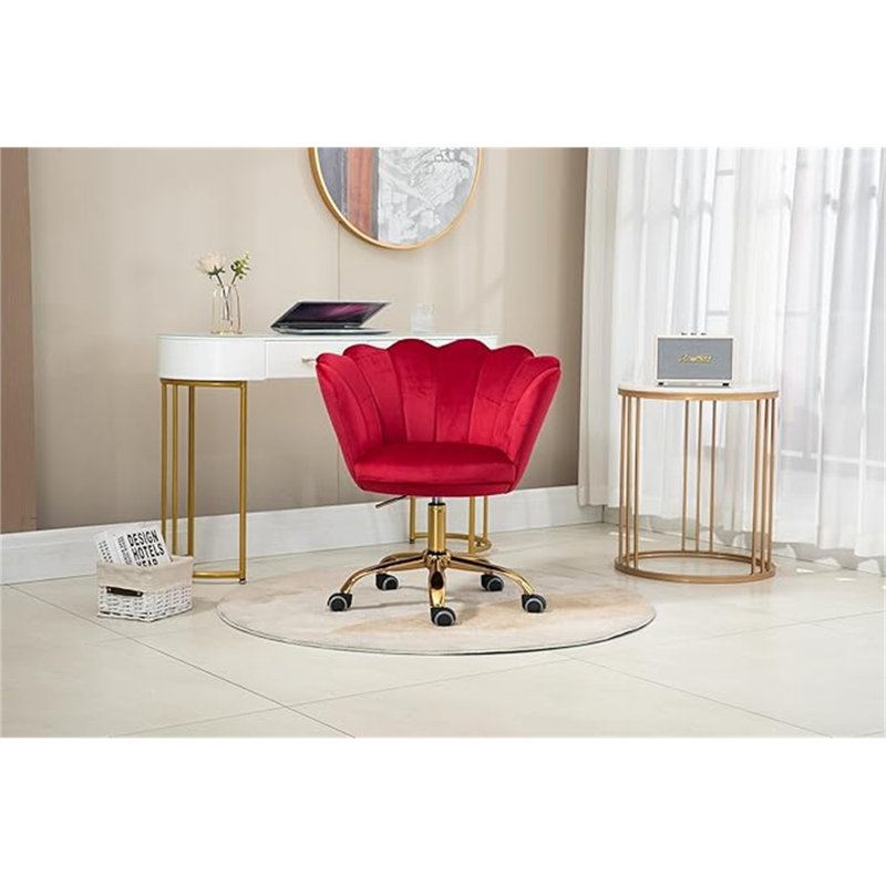 Fauteuil de bureau ZOBIDO Comfy Home Office, Vin rouge