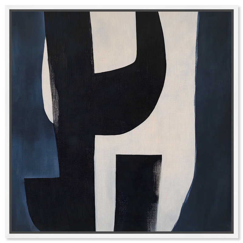 Contours of Silence I Canvas Abstract Print by Oliver Gal, Black Frame, 12 x 12, 21"H x 21"W, White Frame