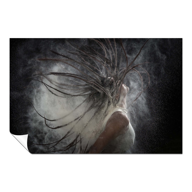Woman Flips Dreadlocks Hair With Dust - No Frame Print, 46cm H x 31cm W x 0.5cm D