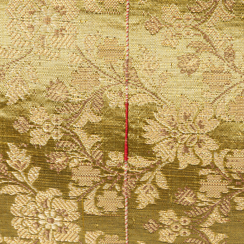Jacquard Fabric Blend Lumbar Pillow With Brocade
