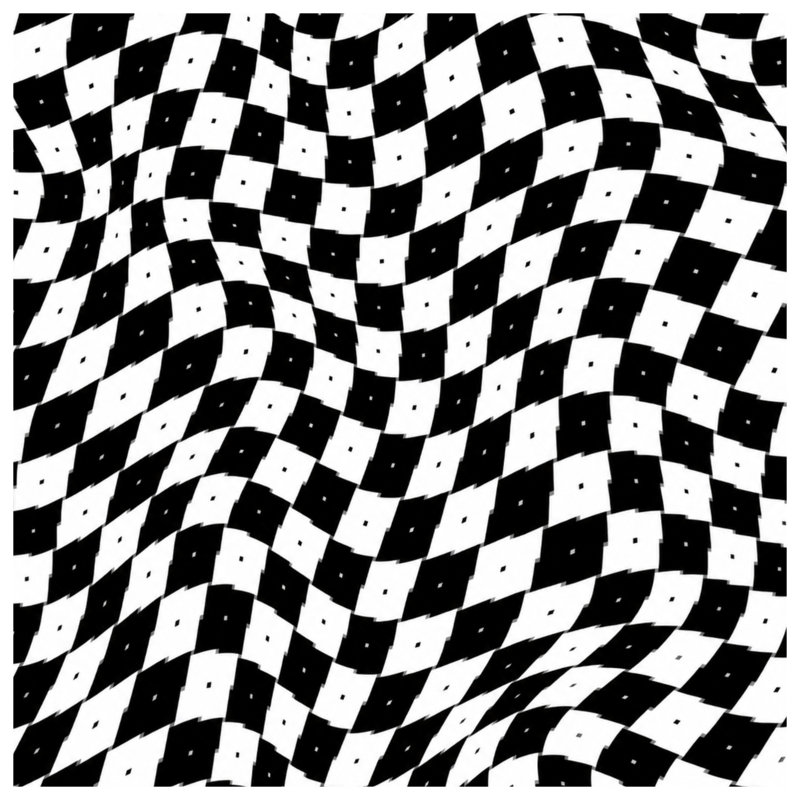 Wavy Checkered Pattern Comforter, Twin