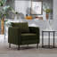 Fauteuil simple en velours avec 1 coussin et pieds en métal-829881779