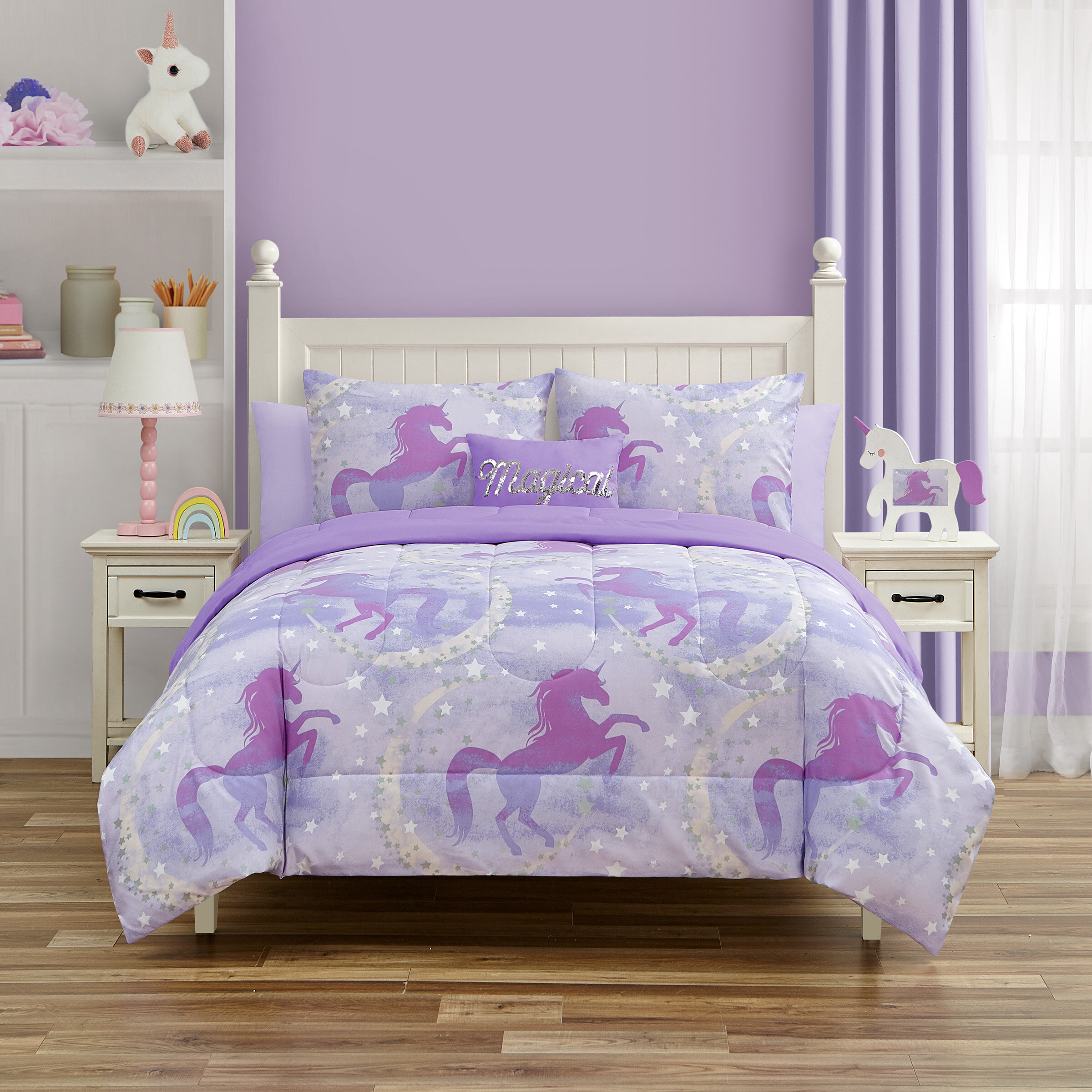 A unicorn cheap bed set