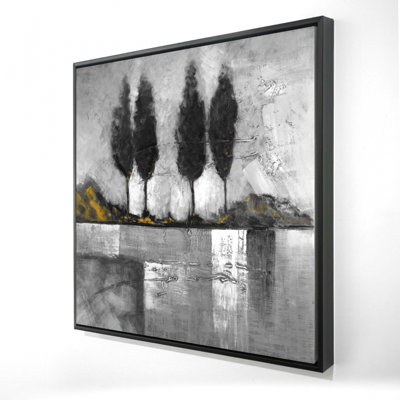 Grayscale Industrial Landscape Print On Canvas