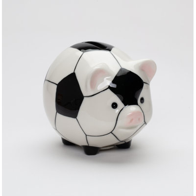 Small Soccer Coin Bank - 3 5/8"H