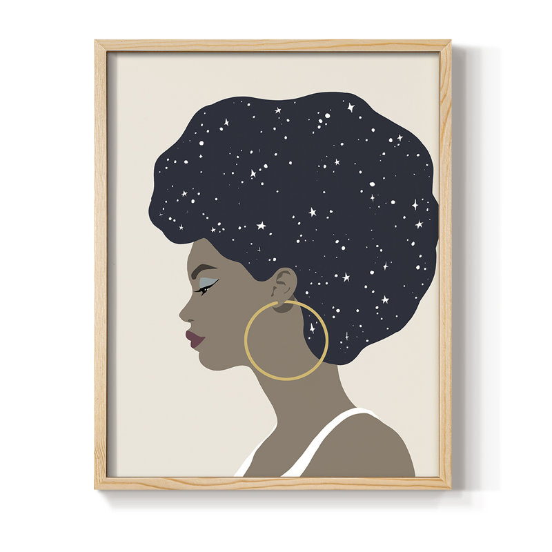 «Heavenly Hair I», reproduction encadrée - bois massif, H 30 po x l 24 po