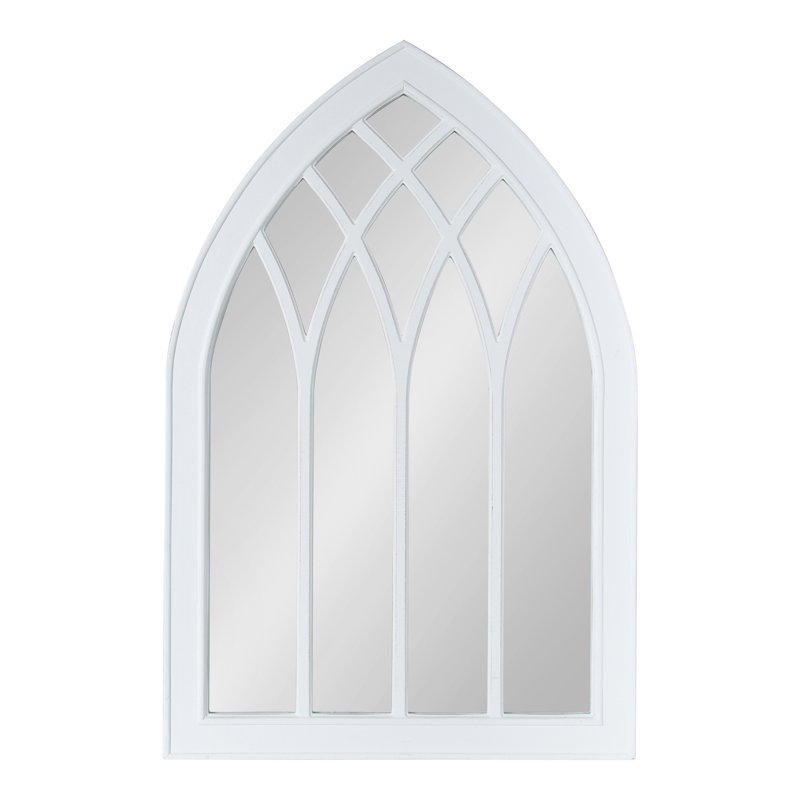 Miroir décoratif Escalona, 36 po x 24 po, Blanc