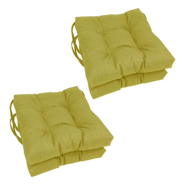Outdoor 3.5'' Seat Cushion - lime. Set of 4