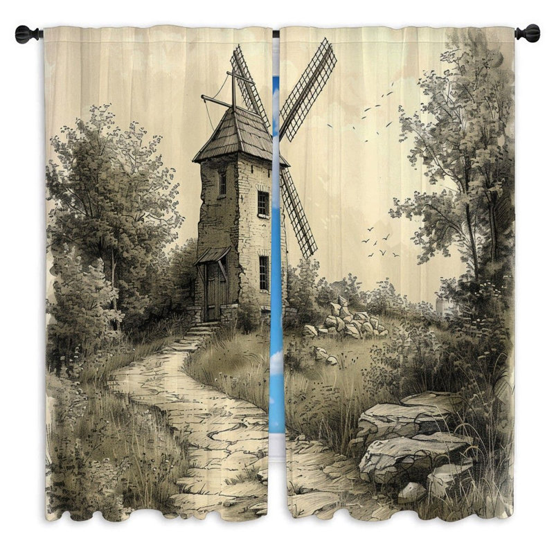 Rideaux de fenêtre Windmill, L 20 po x L 52 po