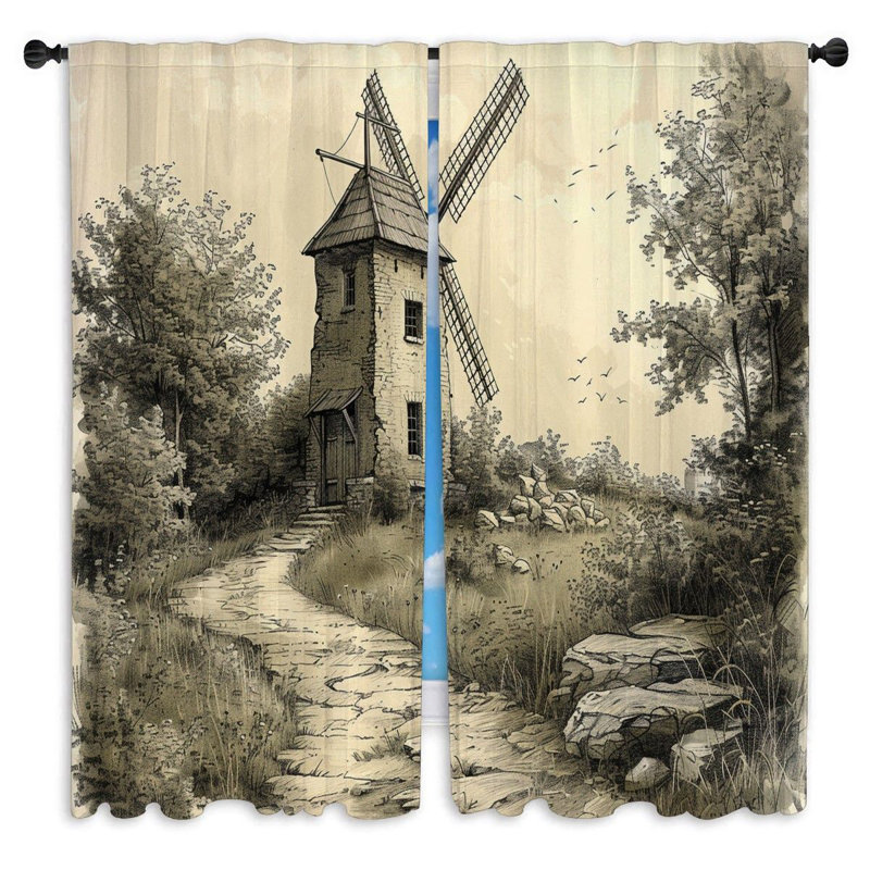 Rideaux de fenêtre Windmill, L 20 po x L 61 po