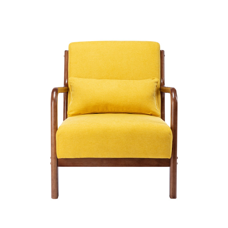 Upholstered Armchair, Yellow