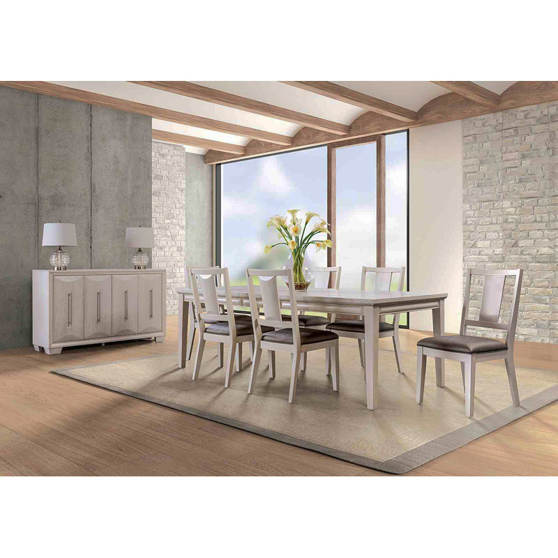Chaise de salle à manger 2 pièces, Brun, Beige