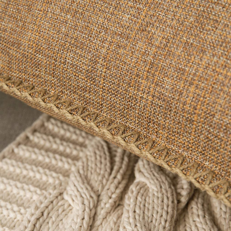 Housse de coussin carrée, Brun, 20 po x 20 po