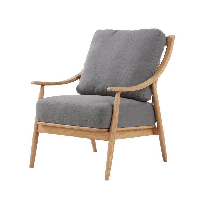 Fauteuil club en lin 24,8 po Barkha