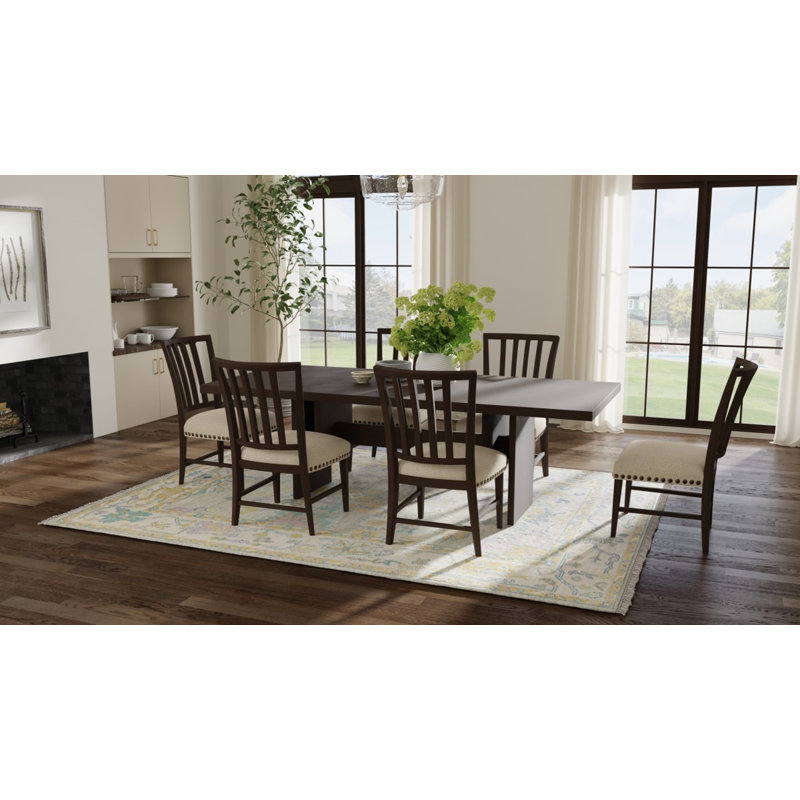 Karina Hand Knotted Wool Oriental Area Rug, Rectangle 7'9" x 9'9"