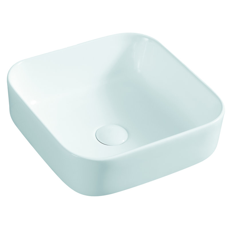 Torino Vitreous China Square Vessel Bathroom Sink