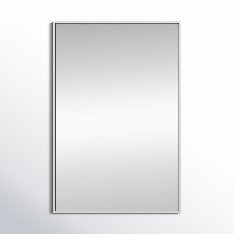 Sabine Metal Rectangle Wall Mirror, 42" x 28", Silver