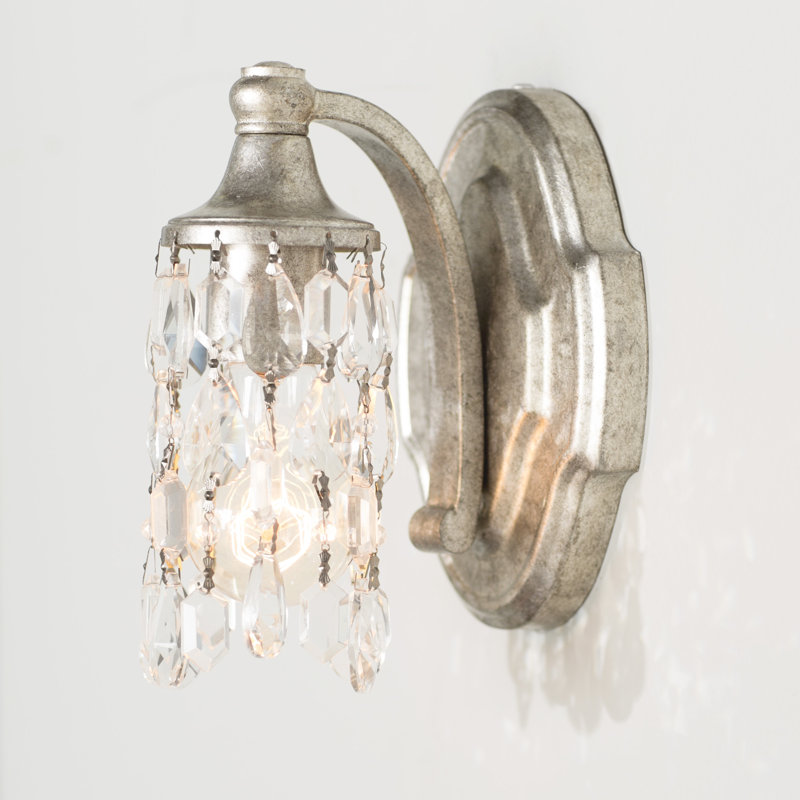 Alistaire Steel Armed Sconce, Antique Silver