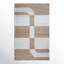 Leia Geometric Hand Hooked Ivory/Brown Area Rug-362861350