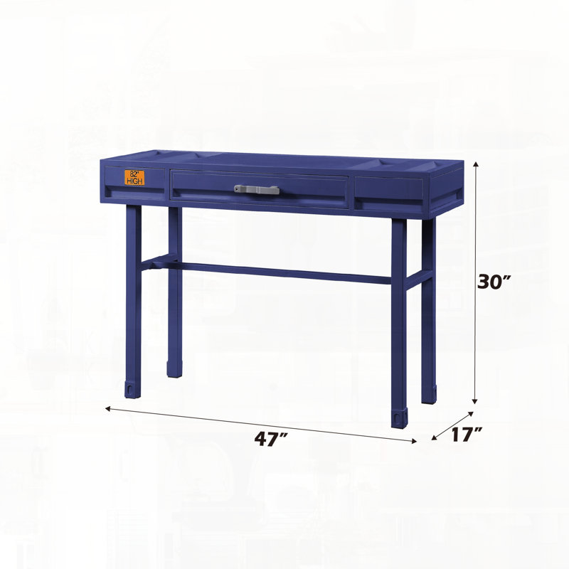 Vanity Desk With Recessed Cargo Container Style Panels Modern Industrial Aesthetic