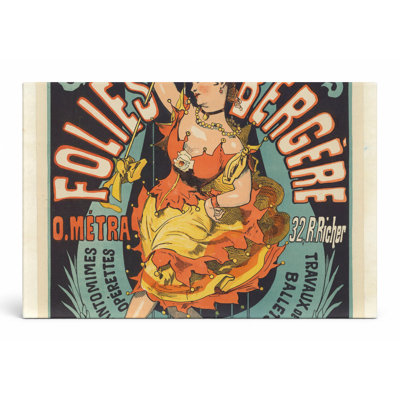 «Folies-Bergère 1880s Belle Époque Vintage French Cabaret», reproduction d'art sur toile