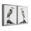 Shoreline Heron in B&W I, reproduction encadrée de qualité supérieure - prête à être accrochée-1847980977-1847980975