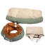 Nid pour animaux de compagnie avec tunnel télescopique Confortable, tissu, coton PP doux, lit extensible pour chat amovible et confortable