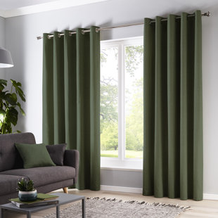 Cotton Blend Room Darkening Curtain Pair (Set of 2)