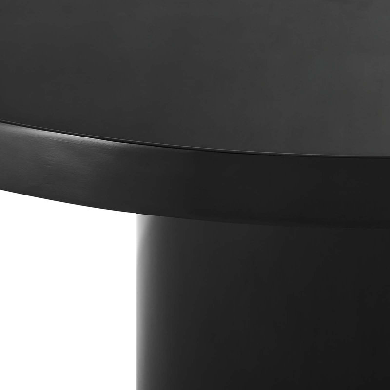 Table de salle à manger ronde Modway, Noir