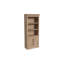 Bibliothèque traditionnelle en bois avec portes, rangement de bureau, entièrement assemblée, brun-1635251100