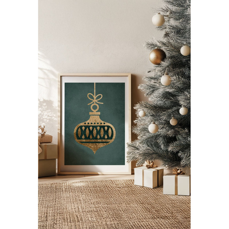 «Festive Christmas», peinture encadrée décorative de 13,0 po x 19,0 po | Cadre 100% bois massif (épaisseur: 0,8 pouce), œuvre d'art 100% MDF | Impression numérique pour des couleurs vives, décoration murale parfaite pour la maison et le bureau