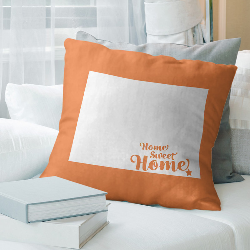 Coussin doux home, Cheyenne, 26 po x 26 po, Orange