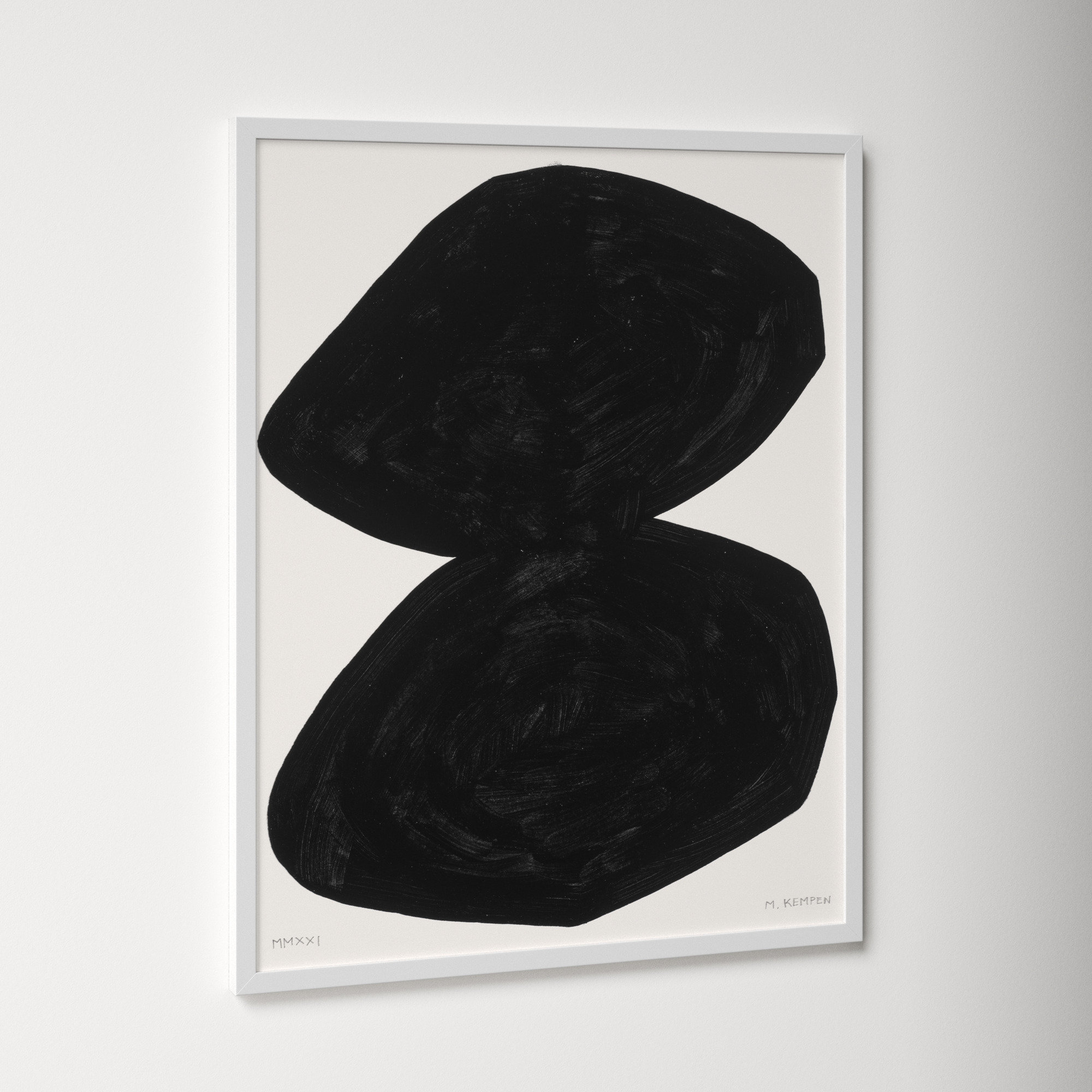 Module On White 2 by Michael Kempen, White, 38" H x 30" W x 1.25" D
