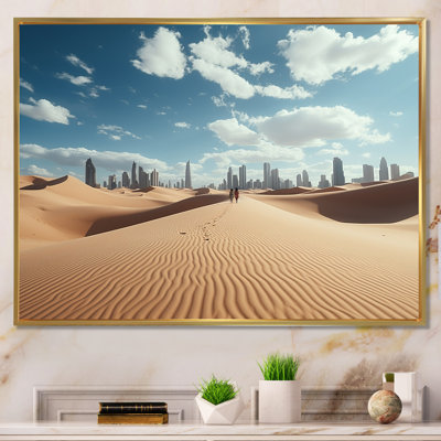 Mirage Metropolis, New York au Sahara I - art mural désert