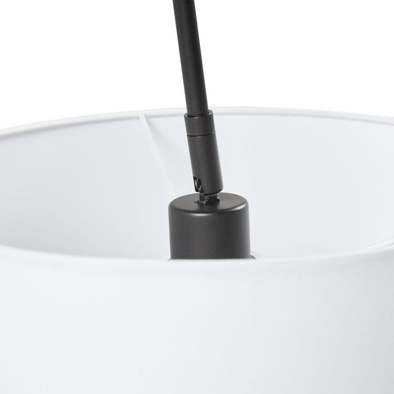 Lampe sur pied arquée réglable avec abat-jour tambour Orren Ellis Toby