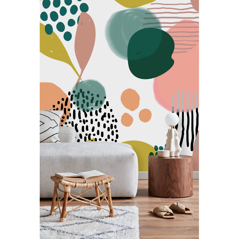 Abstract Elements  Wallpaper M1071, 10.41" W x 125" L, Vinyl
